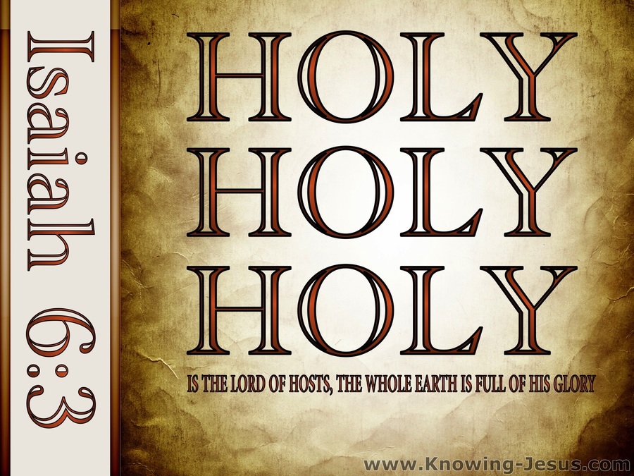 Isaiah 6:3 Holy Holy Holy is the Lord (brown)